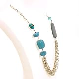 Review Puckator  / Chunky Chain & Beads Necklace, Blue