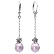Isabella Rose 9-10mm Pearl Dangle Silver Earrings, Lavender Isabella Rose 9-10mm Pearl Dangle Silver Earrings, Lavender