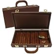 300 Chip Hard-Sided Brown Vinyl Chip Case - Casino Supplies > Chip Cases & Carousels > Deluxe Vinyl