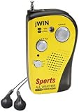 JWIN JXM7 All-Weather Sports AM/FM Stereo Pocket Radio with Headphones