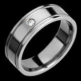 Simone - size 9.00 Classic Titanium Band with Diamond