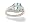 14K White Gold Genuine Oval Aquamarine and Diamond Antique Style Ring - Size 4