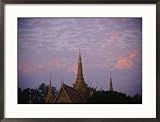 Royal Palace Rooftop at Dawn, Phnom Penh, Cambodia Collections Framed Photographic Poster Print by Steve Raymer, 29x21