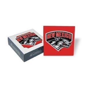 Set of 4 Ceramic Coasters (4x4) Lobos Coaster Set New Mexico State Aggies Beverage Drinkware by 