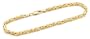 14k Yellow Gold 2.9mm Square Italian Byzantine Bracelet, 8"