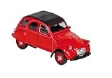 Citroen 2CV, red, closed roof, die-cast metal vehicle, 12180