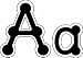 Designer Letters: 4 Dot To Dot Uppercase Letters in Black by Creative Teaching Press