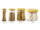 Grant Howard Associates Yellow Cone-Shaped Canister Set 4-pc.