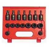 1/2 In Dr Impact Torx Socket Set - Ext/Int - 17-Pc