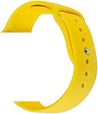 WESHOT Apple Watch Band, Silicone Soft Replacement Watch Band Strap For Apple Watch Sport Edition 38MM Yellow S/M