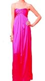New Sexy Strapless Maxi Full Silk Purple Cocktail Dress