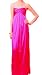 New Sexy Strapless Maxi Full Silk Purple Cocktail Dress