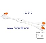 Conntek 6ins +8 ins Smily Jelly, 1 to 2 Outlet Y Power Equalizer 03210