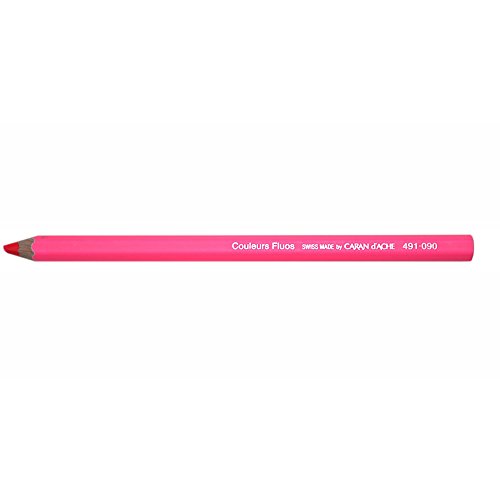 Creative Art Materials Caran D'ache Colorblock Pencil Fluo Pink (491.090) (0491.090)