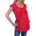 Red Maternity Short Sleeve Shirt