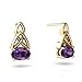 14K Yellow Gold Oval Genuine Amethyst Celtic Knot title=