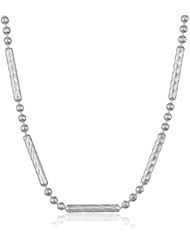 Sterling Silver Bar and Bead Chain Necklace