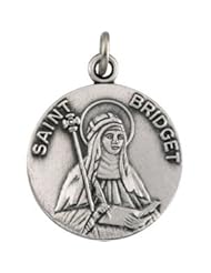 14K Yellow Gold 18.00 mm St. Bridget Medal