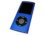 BLUE Silicone Skin Case Cover for Apple iPod Nano 4th Gen Generation 4G new Nano-Chromatic 4GB, 8GB & 16GB + Screen Protector & Lanyard