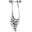 Sterling Silver 925 Honeycomb Right Cartilage Ear Piercing