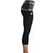 Zaggora New Hotpants Slimming Neoprene Weight Loss Atomica Print Capri, Women's, Black