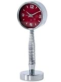 Kitchen & Housewares : Present Time Alarm clock on a spring red dial 21cm high