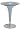 Ventura Swivel Table Silver Metallic Glass