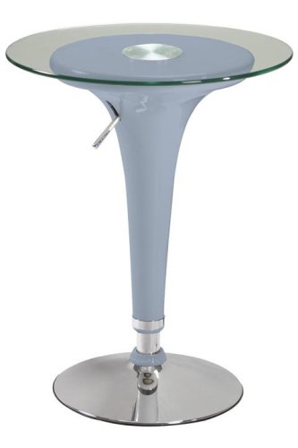 Childrens Toyshop  Kitchen & Housewares : Ventura Swivel Table Silver Metallic Glass
