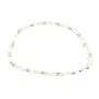 Anklet - Stretch 4mm Swarovski (tm) Crystals and Heishi Beads ~ Clear AB Irridescent