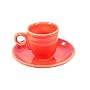 Fiestaware Persimmon 807 After-Dinner Cup and Saucer Set
