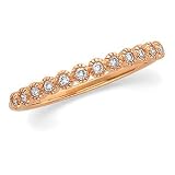 14K Rose Gold Diamond Anniversary Band Ring