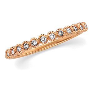 14K Rose Gold Diamond Anniversary Band Ring