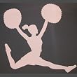 Cheerleader with Pom Pom's magnet