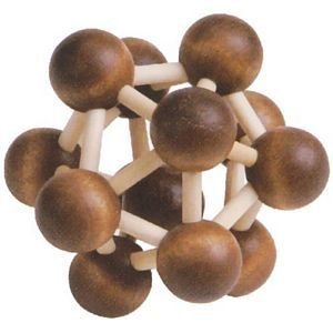 Classic 3D Molecule Hand-Crafted Wooden Puzzle, Brain Teaser, Gift Boxed-image