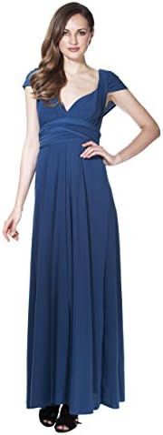 VON RONEN Women's Transformer Wrap Dress Long O/S 0-12 Teal