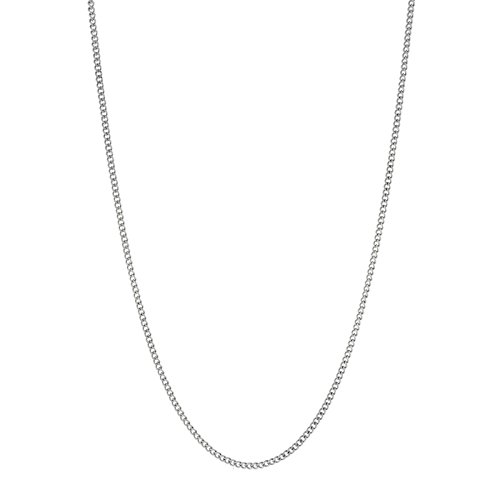 Men's Stainless Steel 3mm Curb Chain Necklace 18