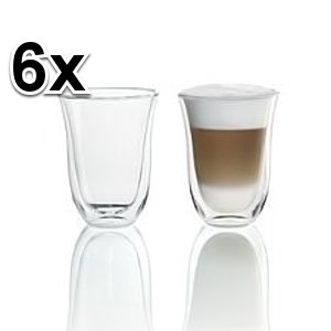 6x DeLonghi 2 Latte Macchiato Gläser