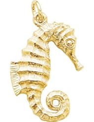 Rembrandt Charms Seahorse Charm, 10K Yellow Gold