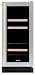 3BARM-BS-G Marvel Luxury Undercounter Two Zone Beverage and Wine Refrigerator - Black Cabinet & Stainless Steel Frame Glass Door