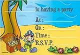 8 cute pirate party invitations   great birthday party theme   printed pirate plates