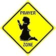 PRAYER ZONE girl kneel novelty kids NEW sign