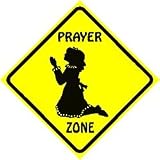 PRAYER ZONE girl kneel novelty kids NEW sign