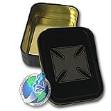 Iron Cross Laser Engraved Tin Box 1 oz.