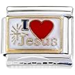 White I Love Jesus Italian Charm