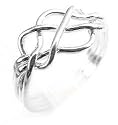 Sterling Silver 4-Band Open Weave Puzzle Ring (Size 5,6)