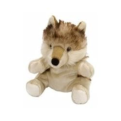 Plush Wolf Hand Puppet 10"