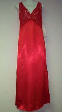 Contessa Di Roma RED Satin Long Gown