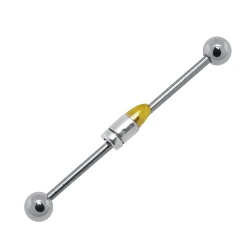 Bullet Sterling Silver Industrial Barbell