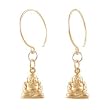 Laughing Buddha Dangle Earrings in Gold Vermeil, #8150