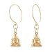 Laughing Buddha Dangle Earrings in Gold Vermeil, #8150
